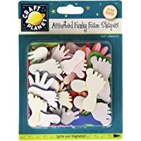 Craft Planet CPT80509 - Manos y pies de gomaespuma (30 unidades- adhesivos)- multicolor